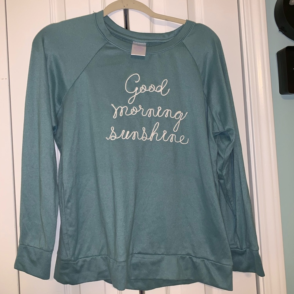Good Morning Sunshine loungewear top blue